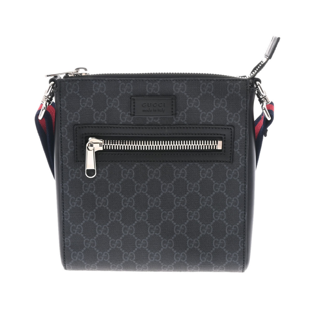 GUCCI Messenger Bag Black GG Supreme Canvas